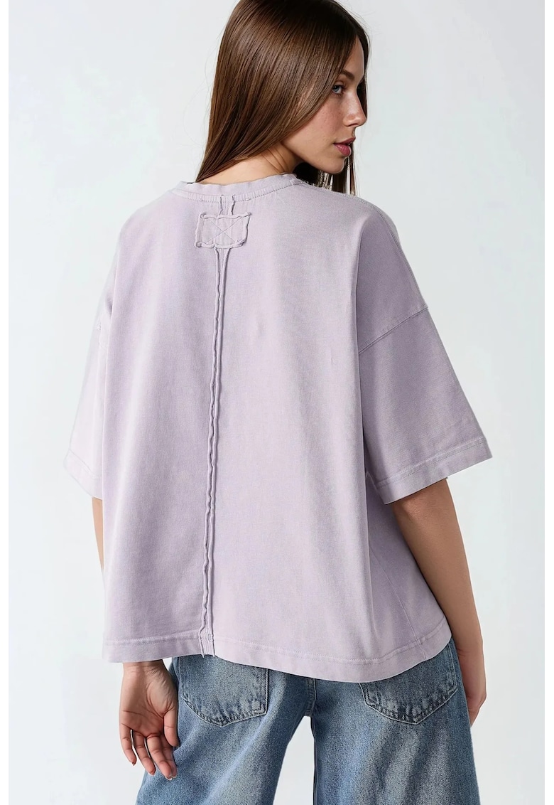 Tricou dama supradimensionat - jerseu - violet