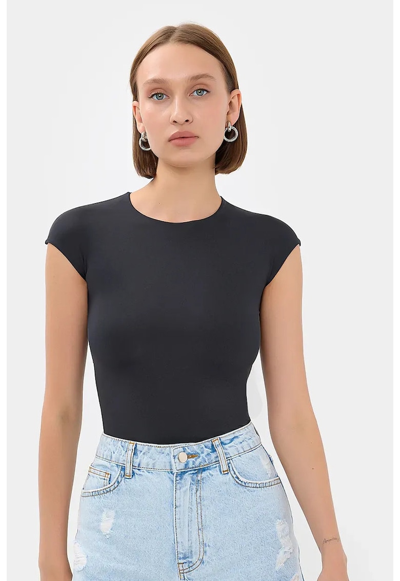 Tricou dama poliester/viscoza/elastan - negru