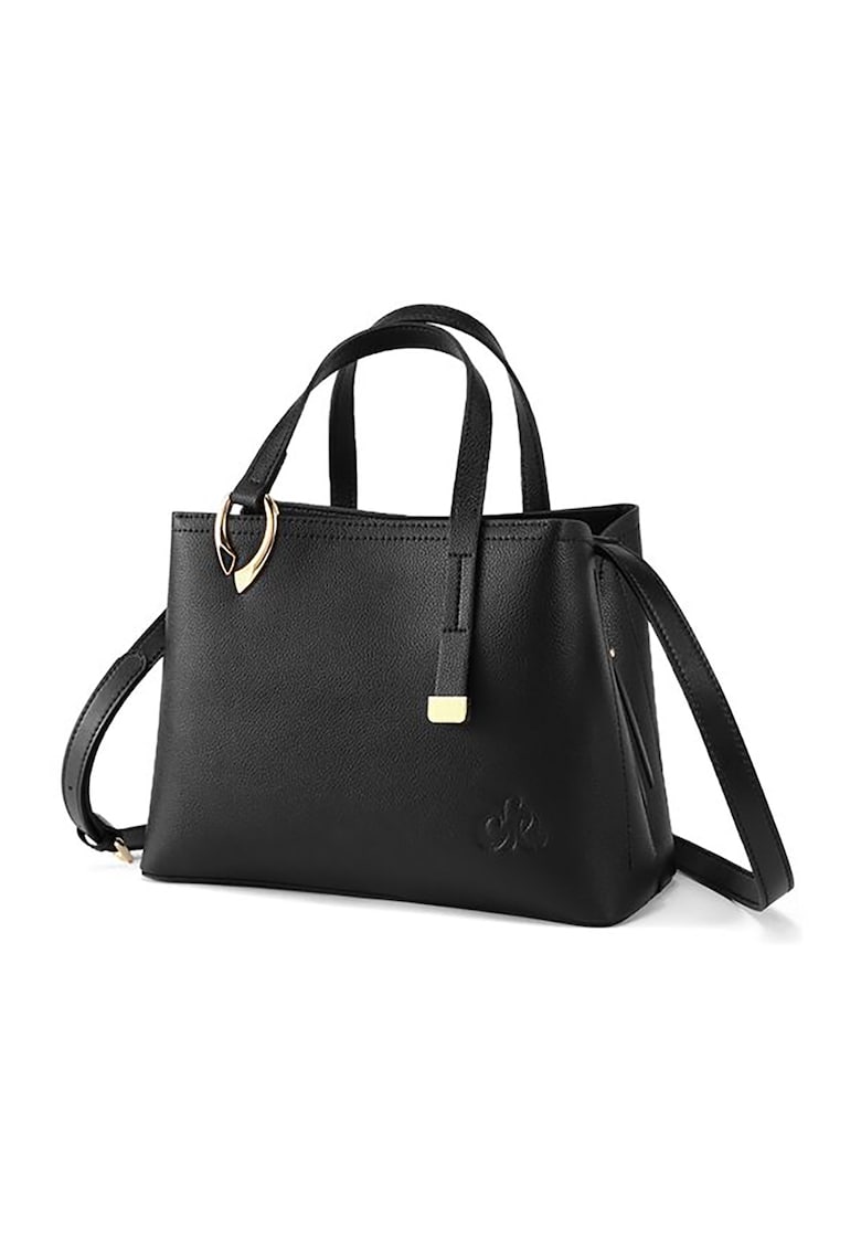 Geanta din piele cu bareta de umar detasabila si ajustabila