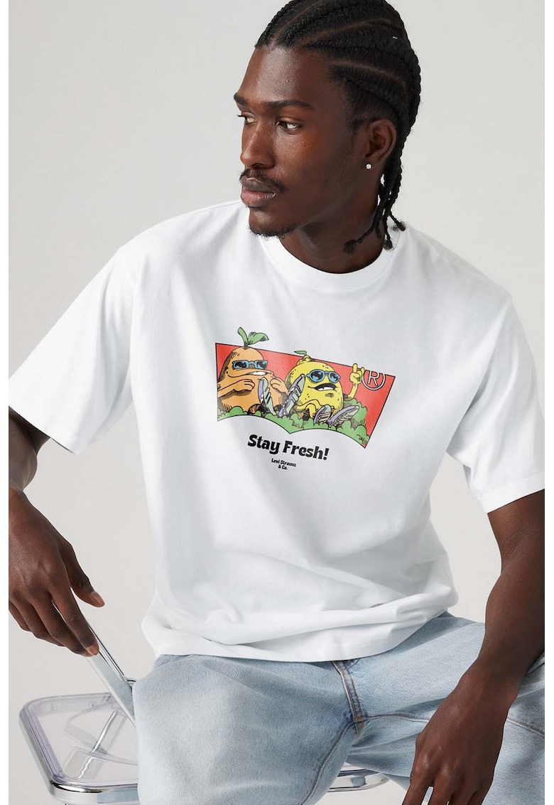 Youth Tricou lejer cu logo - Galben/Alb optic