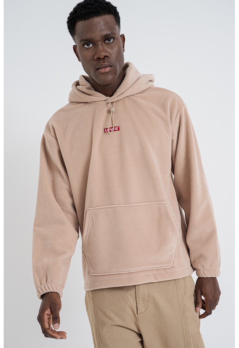 Hanorac cu buzunar kangaroo - Maro camel