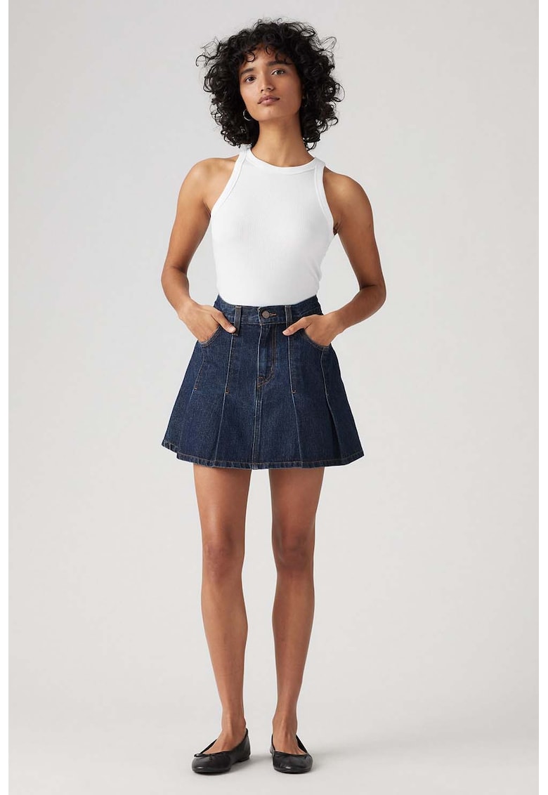 Youth Fusta mini din denim cu buzunare