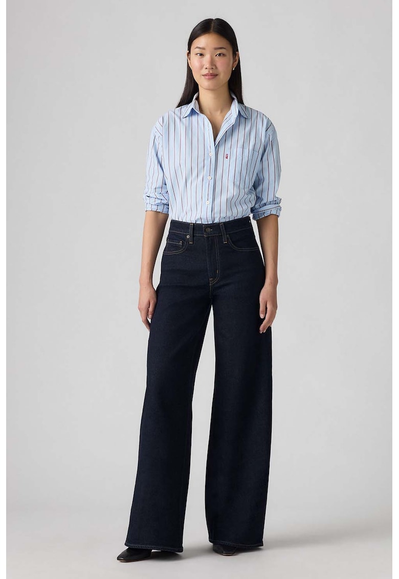 Blugi cu croiala ampla si 5 buzunare