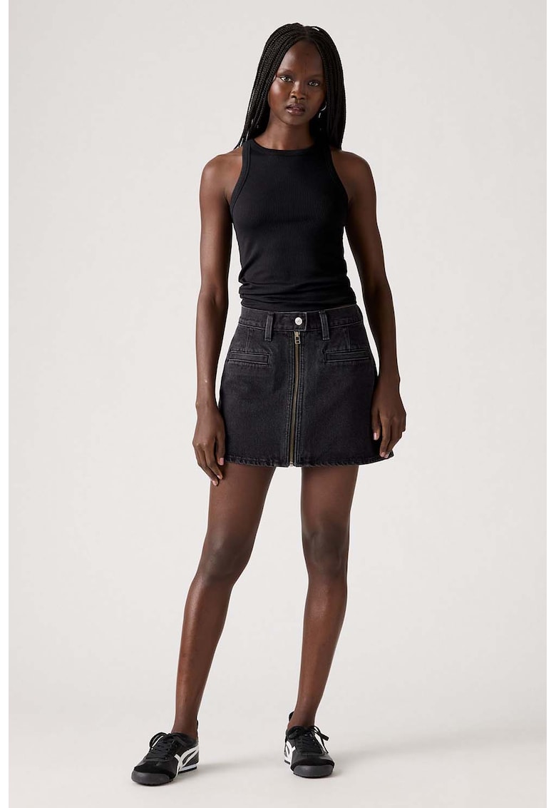 Youth Fusta mini din denim cu fermoar Youth Fusta mini din denim cu fermoar