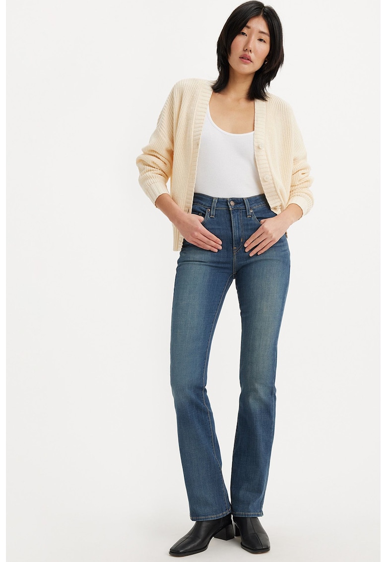 Blugi bootcut cu talie inalta 725