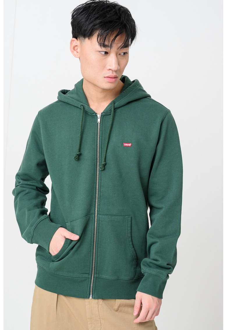 Hanorac din bumbac cu fermoar