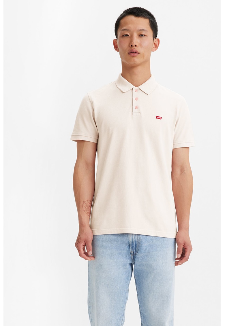 Tricou polo din bumbac Housemark - Piersica