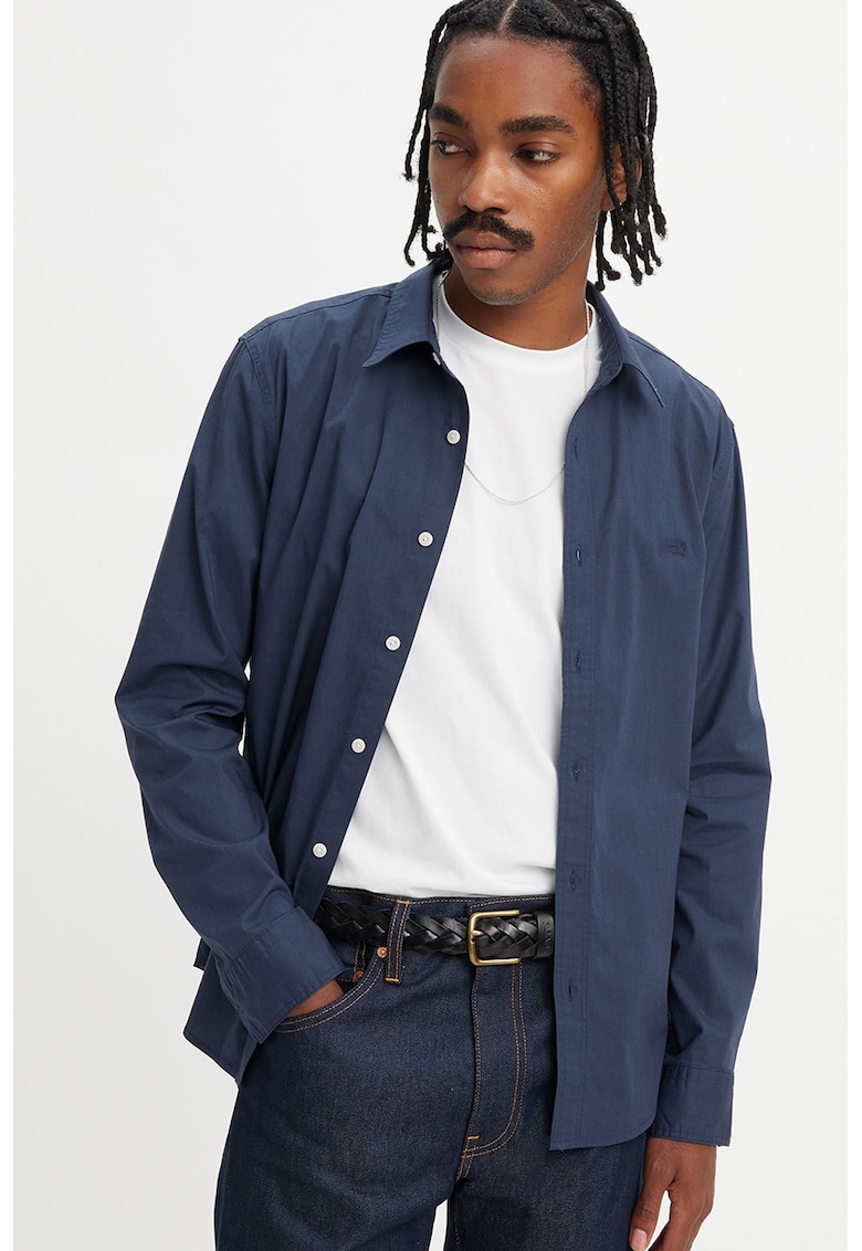 Camasa uni slim fit - Bleumarin