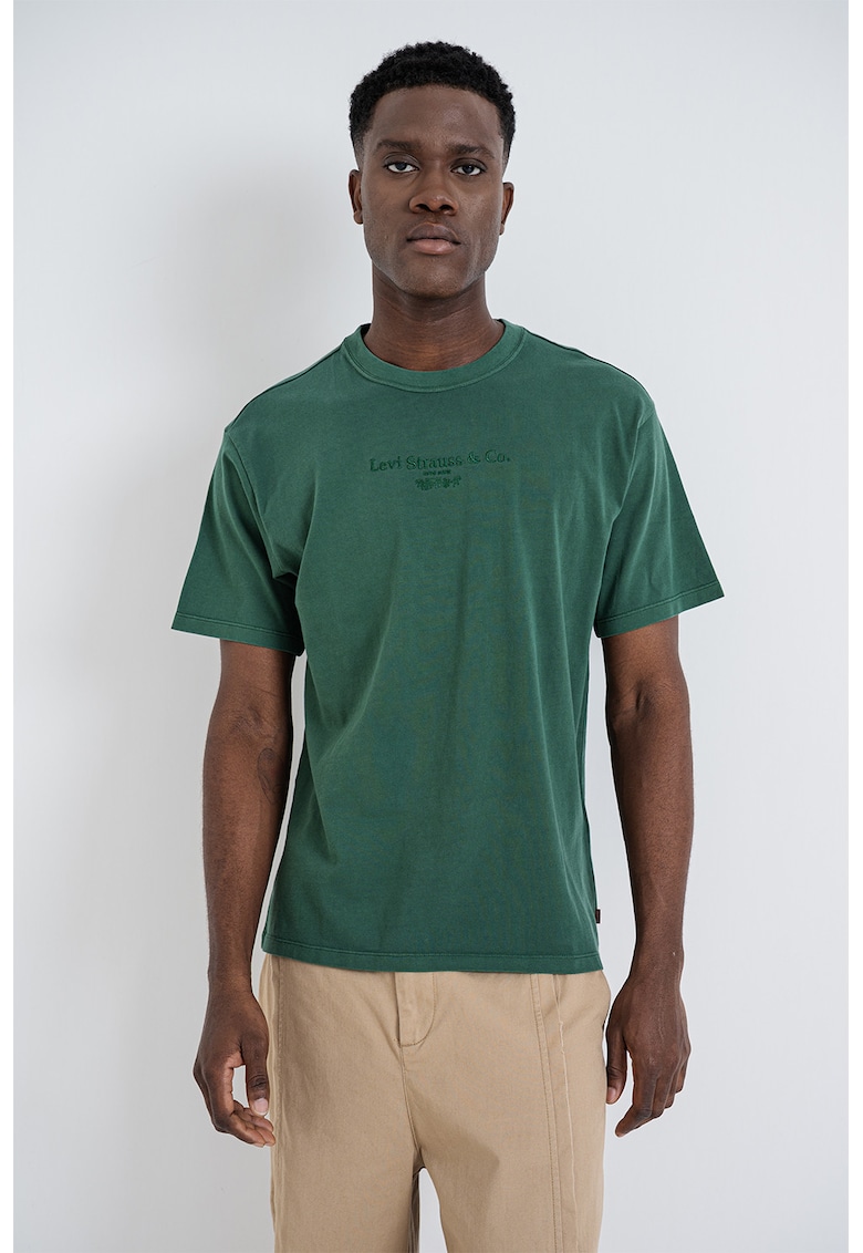 Tricou de bumbac cu logo Vintage