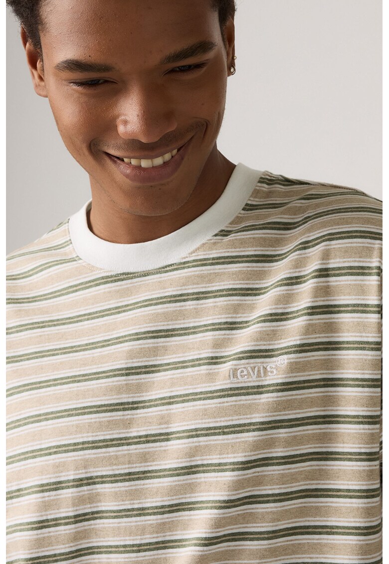 Tricou lejer din bumbac Red Tab™ - Verde feriga/Bej deschis