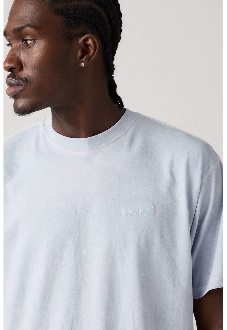 Tricou lejer din bumbac Red Tab™ - Alb optic/Albastru glaciar