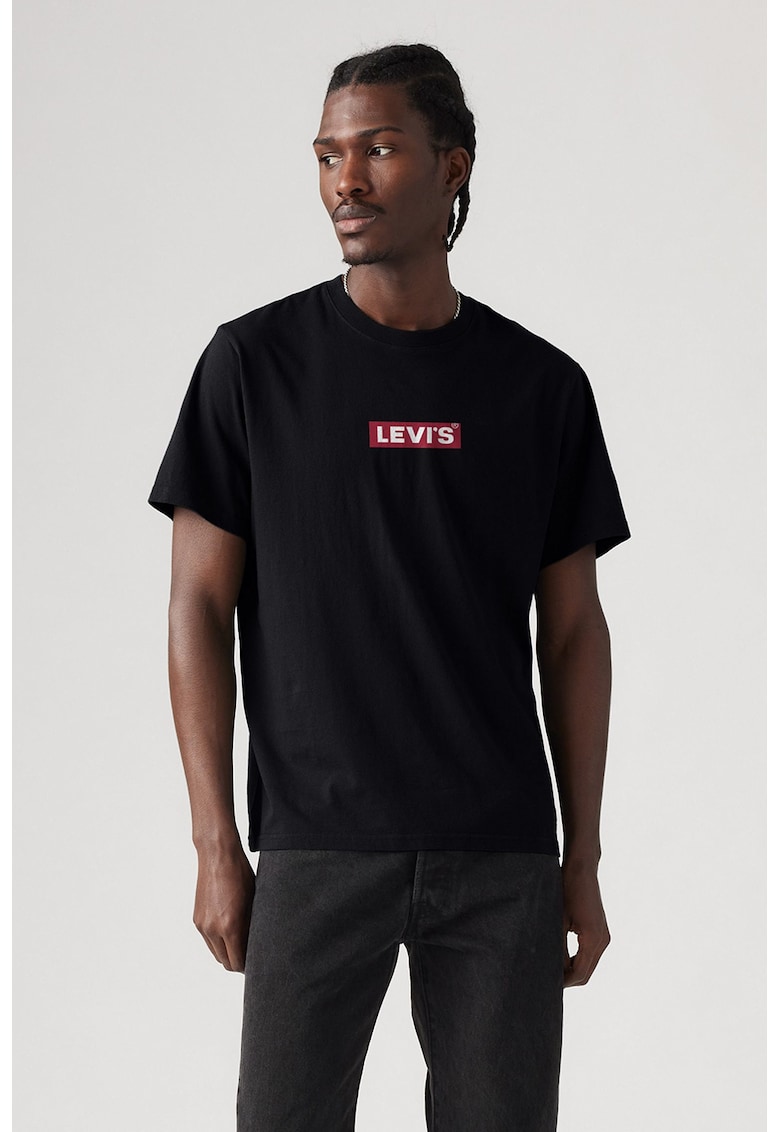 Tricou cu imprimeu logo - Rosu/Alb/Negru