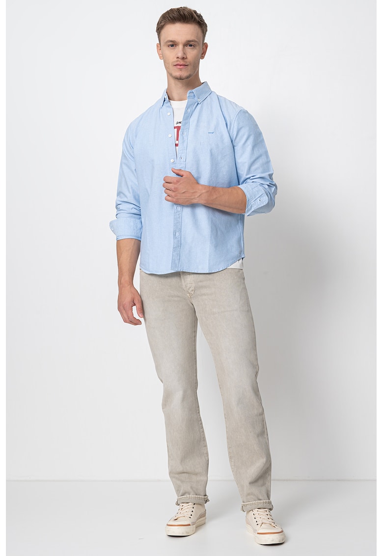 Camasa relaxed fit de bumbac Authentic - Albastru glaciar