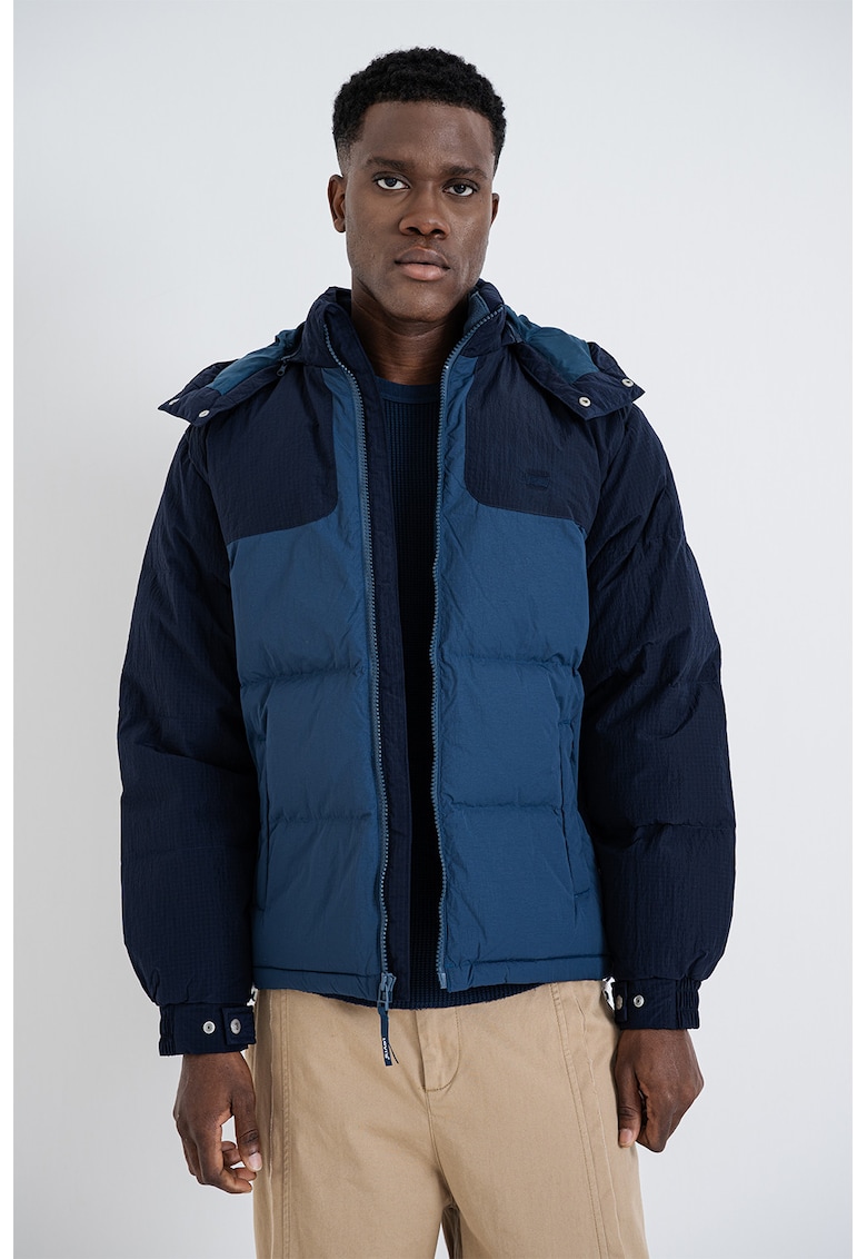 Geaca cu umplutura de puf si finisaj rezistent la apa Rockridge - Albastru/Bleumarin