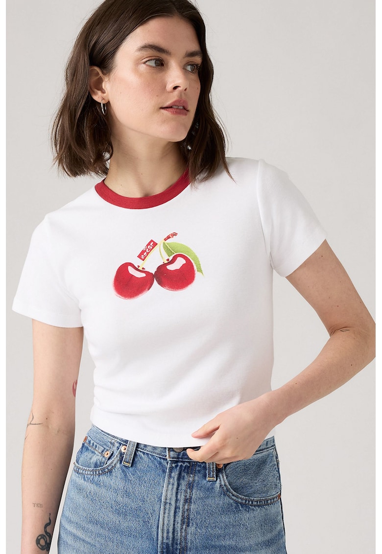 Tricou crop cambrat Essential Tricou crop cambrat Essential