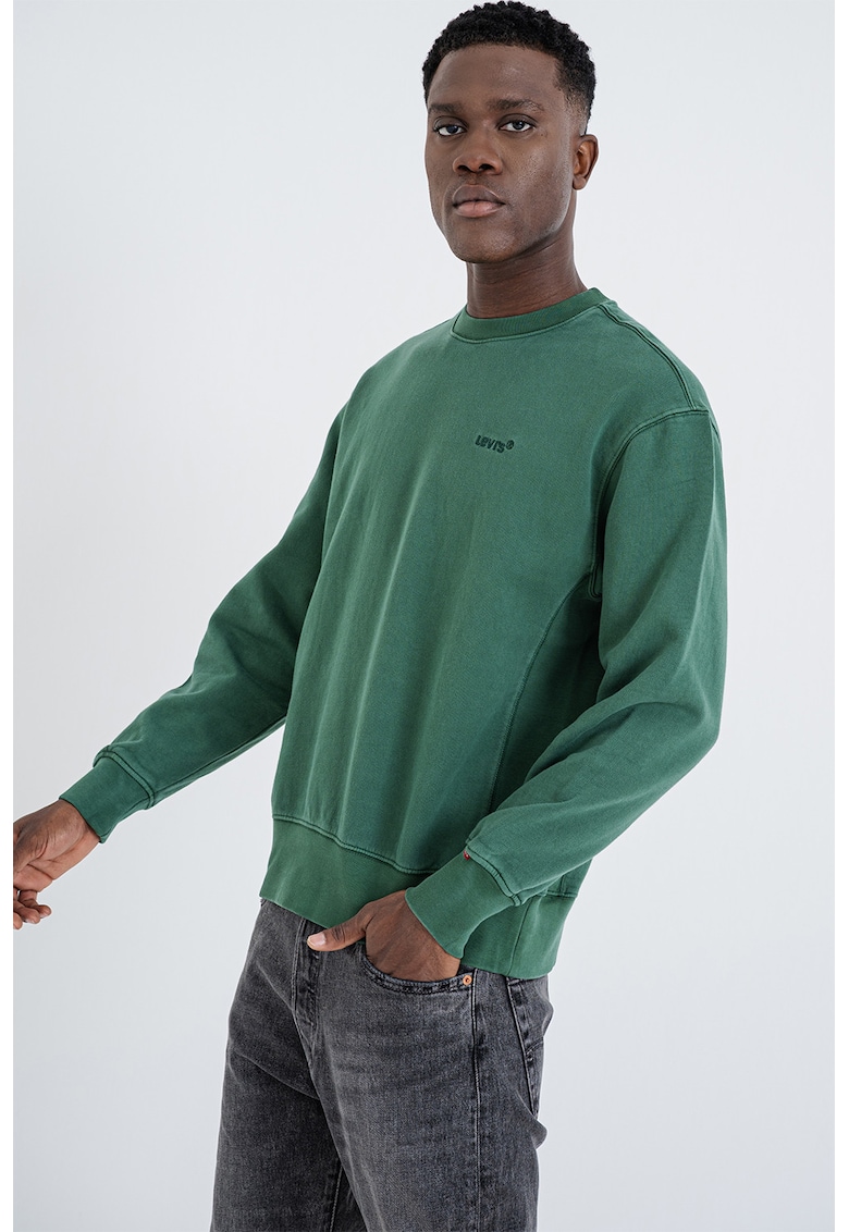 Bluza de trening din amestec de bumbac - Verde feriga