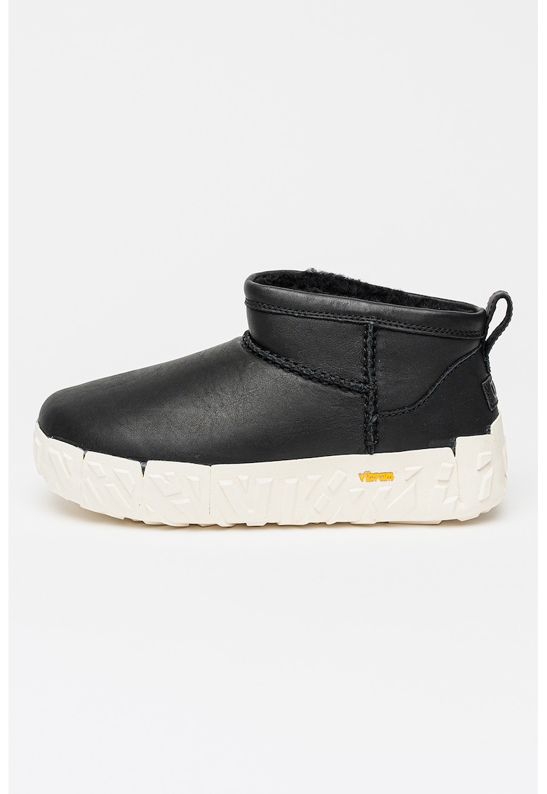 Ghete slip-on de piele Ultra Mini Wrap - Negru
