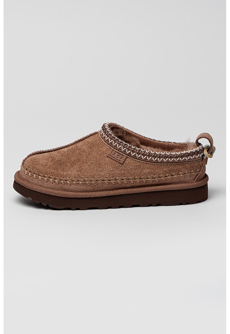 Saboti de piele intoarsa cu insertii din material textil Tasman