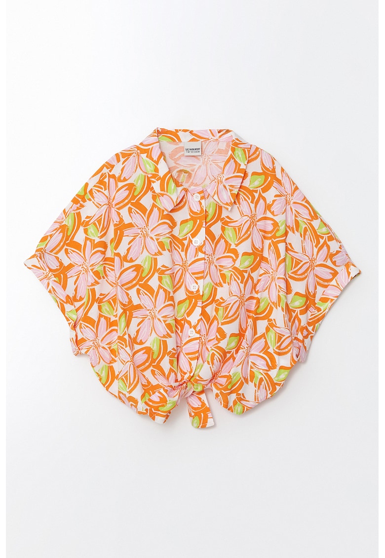 Camasa cu model si detaliu cu nod