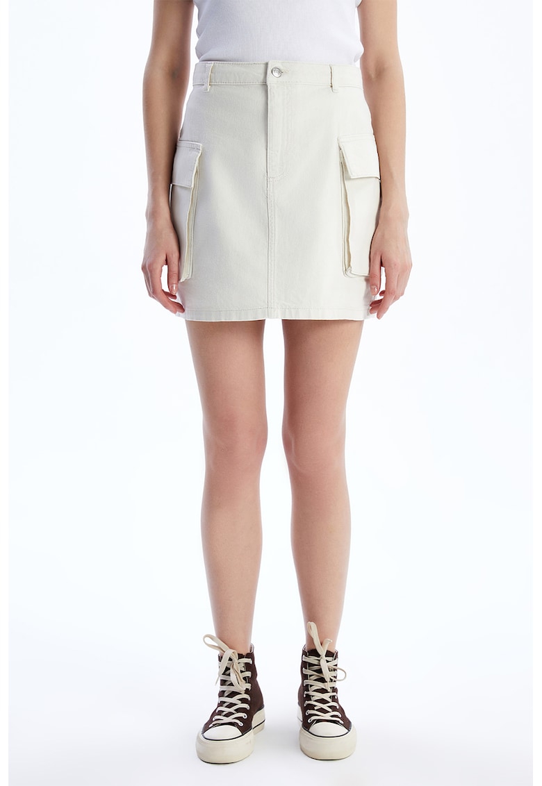 Fusta mini cargo de denim