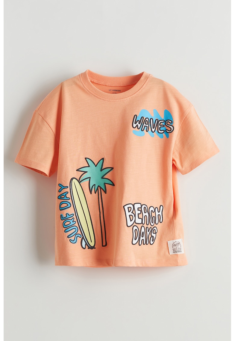 Tricou lejer de bumbac cu imprimeu