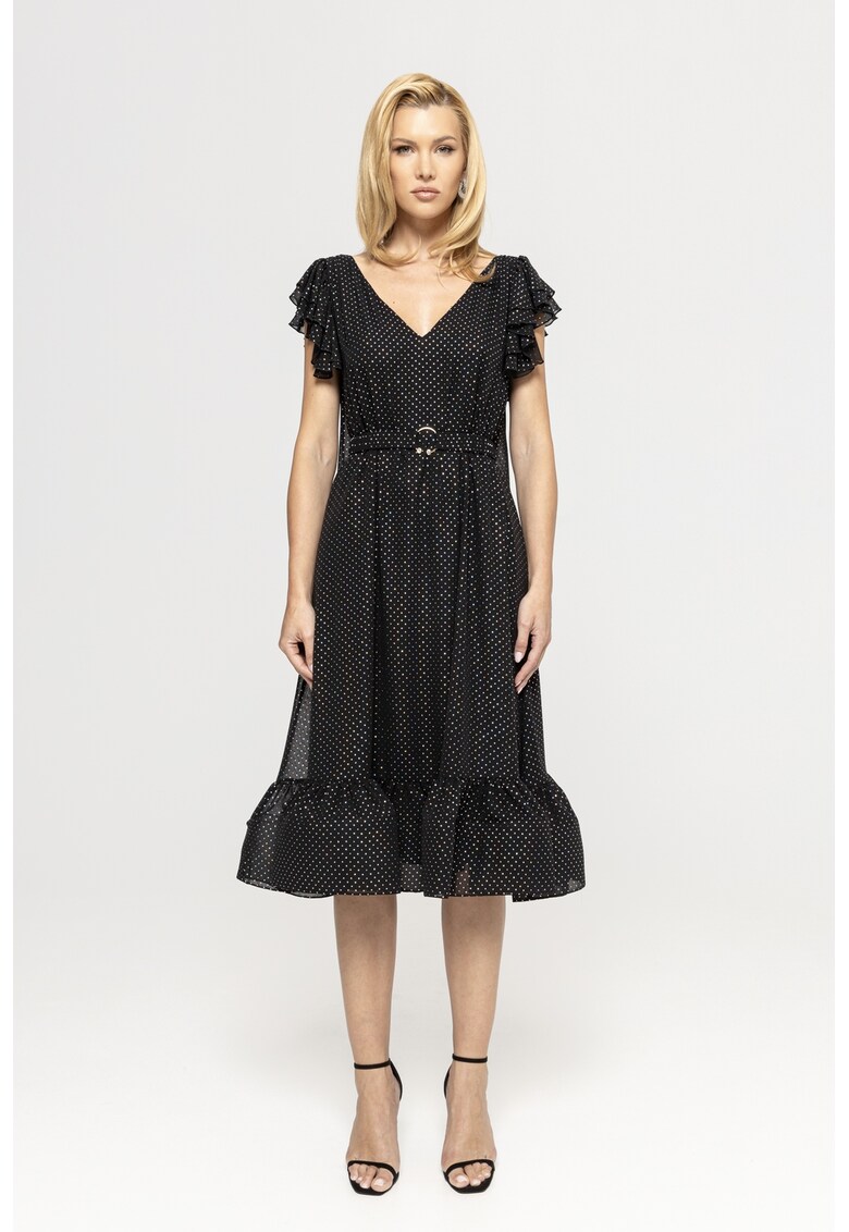 Rochie cu buline si decolteu in V