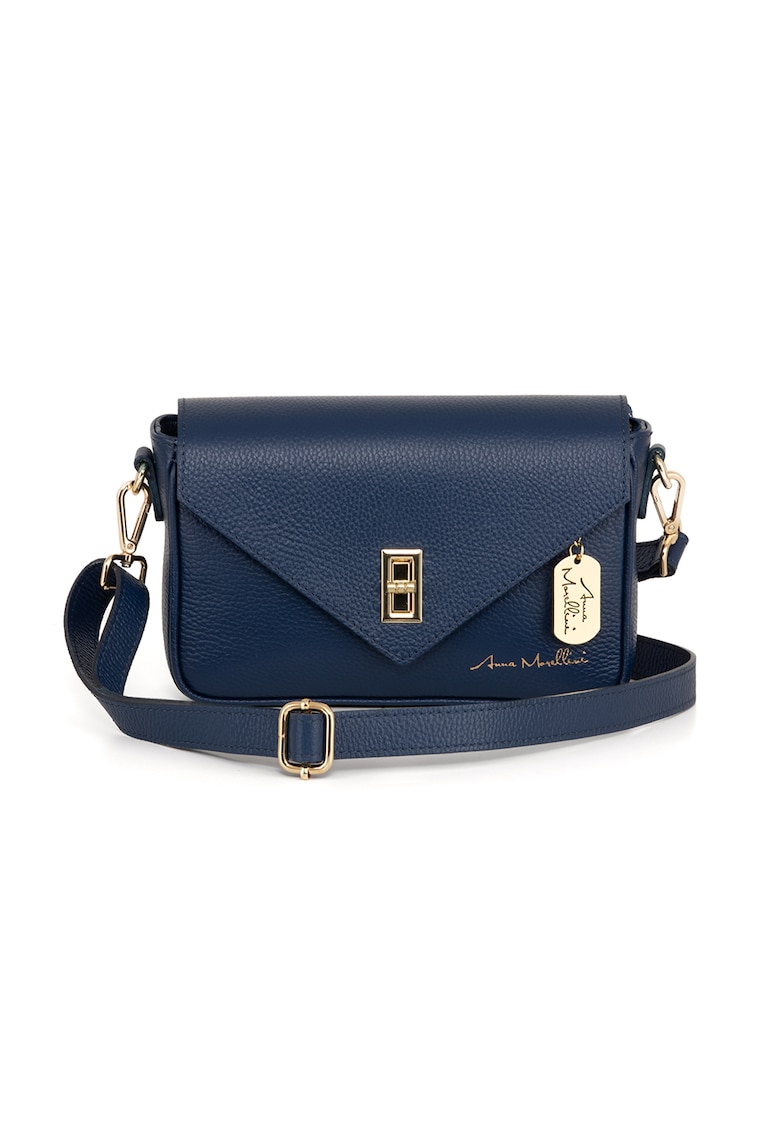 Geanta crossbody din piele cu sistem metalic