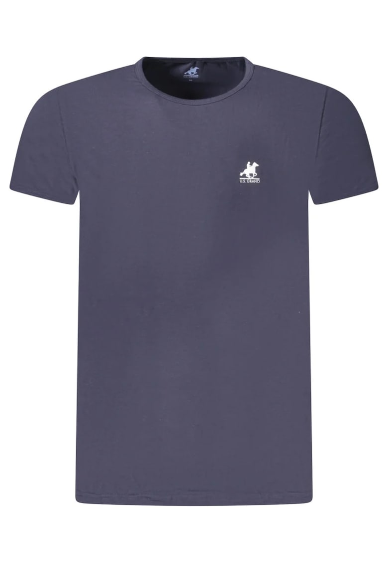 U.S. Grand POLO Tricou barbati simplu cu logo brodat - Bleumarin inchis