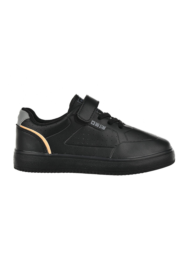 Pantofi sport low-cut cu velcro - Negru