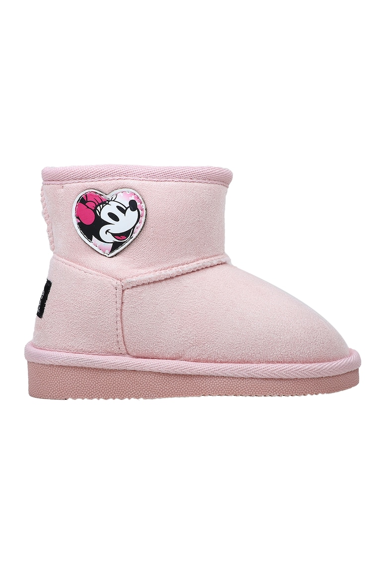 Ghete fara inchidere cu Minnie Mouse - Alb/Roz pal