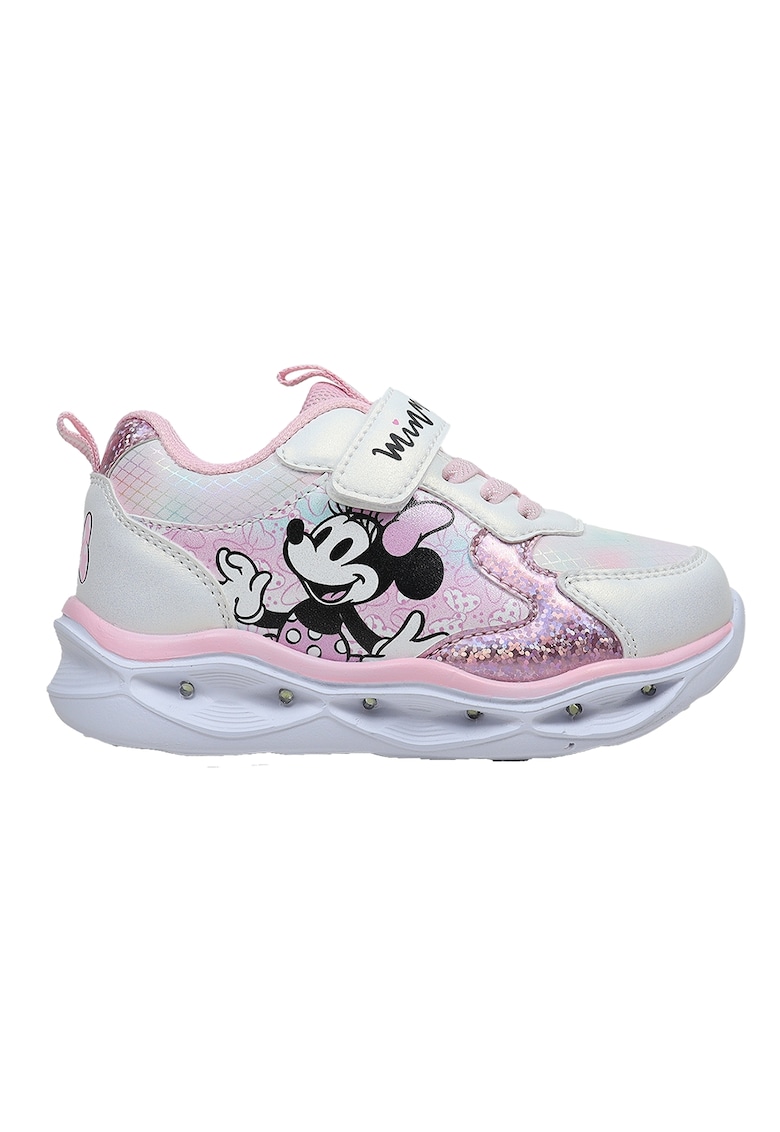 Pantofi sport cu velcro si Minnie Mouse