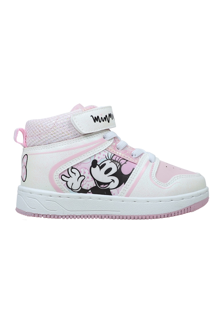 Pantofi sport cu velcro si Minnie Mouse