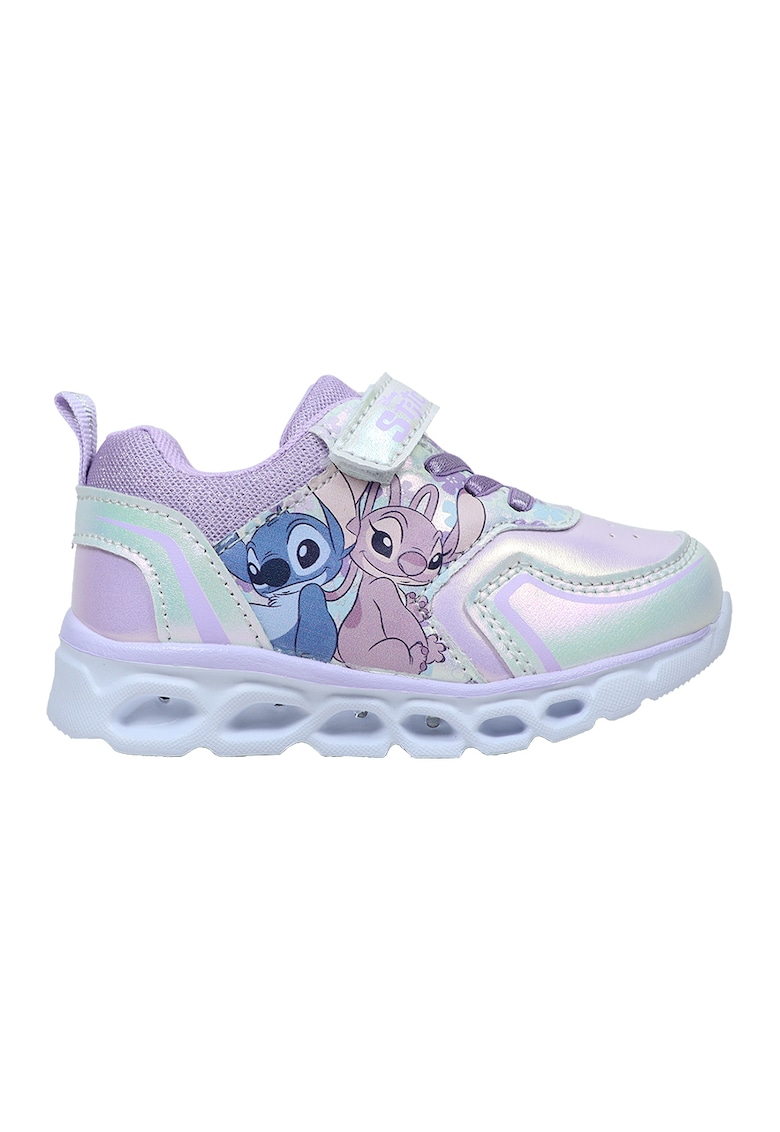 Pantofi sport cu velcro si LED-uri Lilo&Stitch