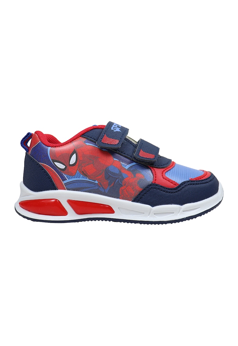 Pantofi sport cu velcro si Spiderman