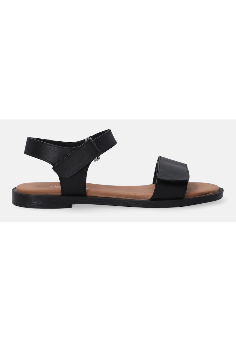 Sandale din piele naturala cu talpa joasa si velcro Sandale din piele naturala cu talpa joasa si velcro