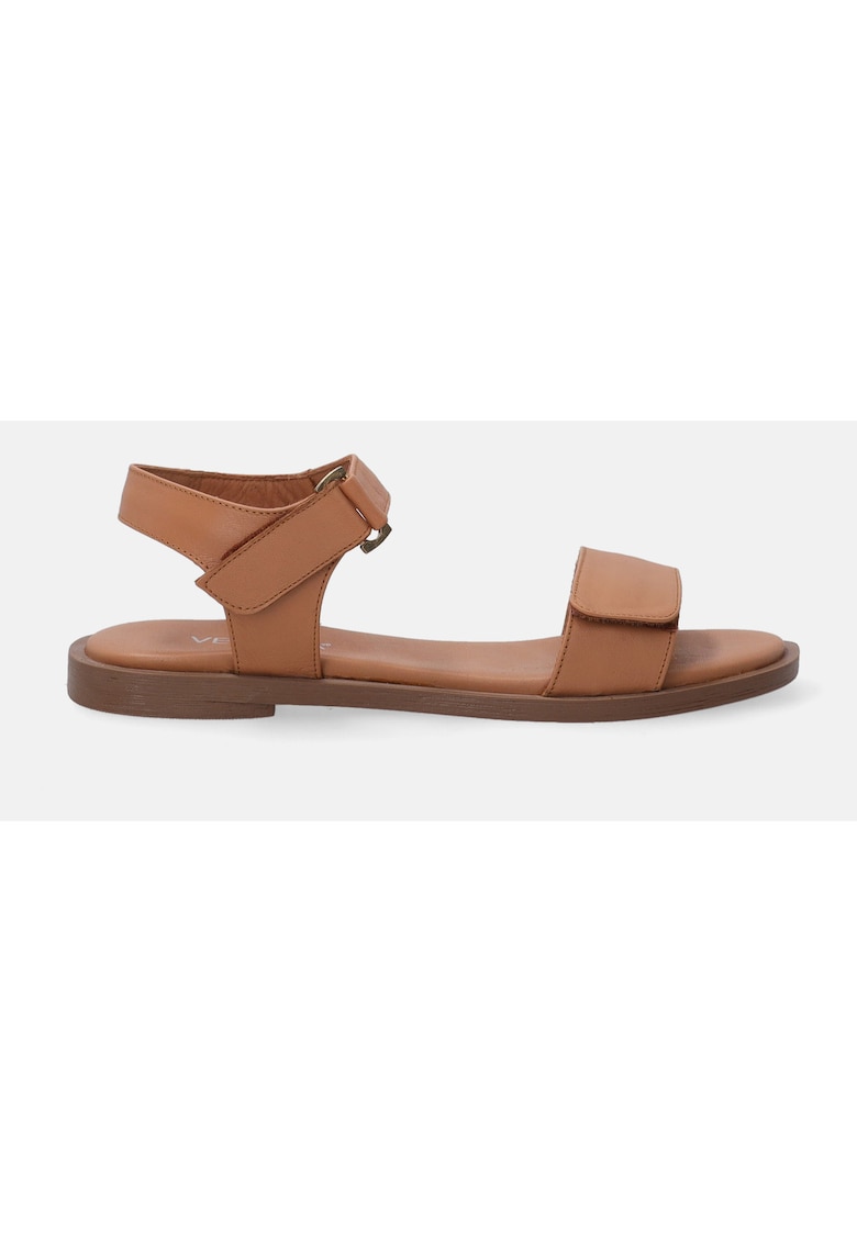 Sandale din piele cu talpa joasa si velcro Sandale din piele cu talpa joasa si velcro