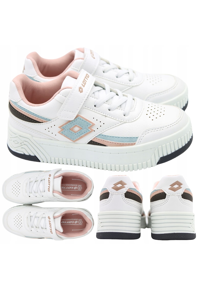Pantofi Sport Pentru Pinadee K Girls 2600160K 1051 - Material Superior Sintetic - Tip Inchidere Sireturi Si Velcro - Talpa Cauciuc - Pentru Si Multicolor