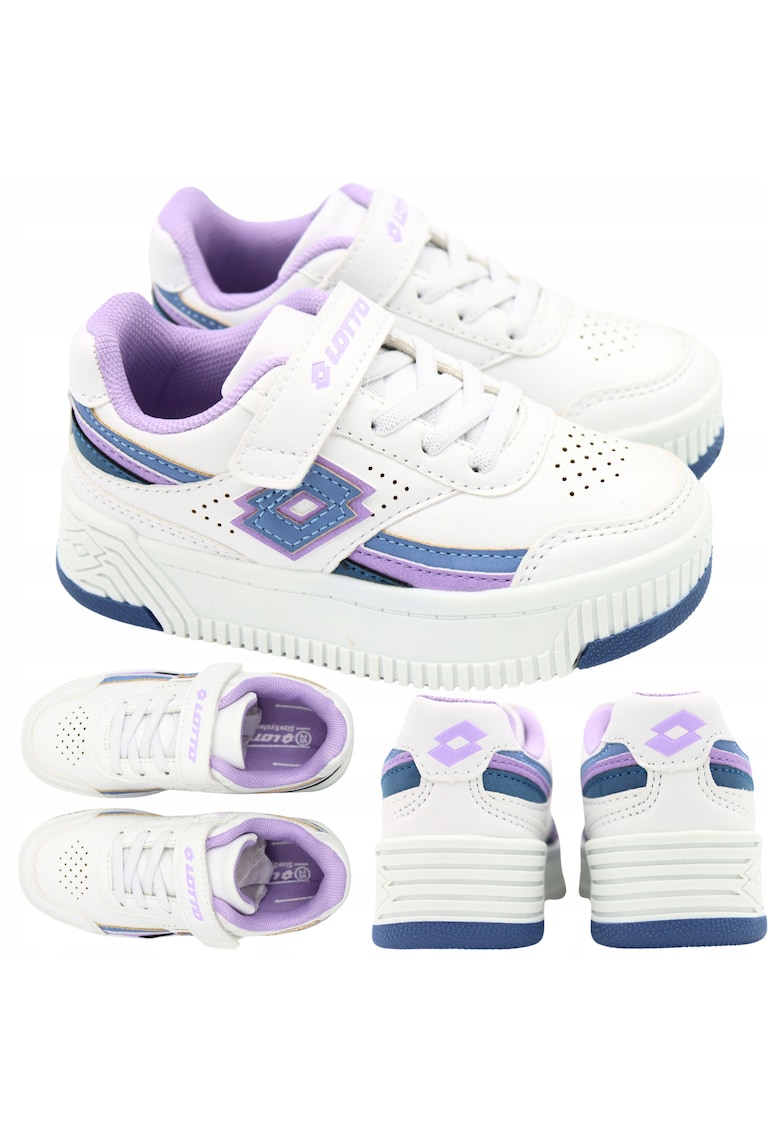 Pantofi Sport Pentru Copii - 2600160K 1055 - Material Superior Sintetic - De Inchidere Sireturi Elastice + Velcro - Talpa Cauciuc - Destinatie Incaltaminte De Zi - Pentru Copii - Multicolor - Alb