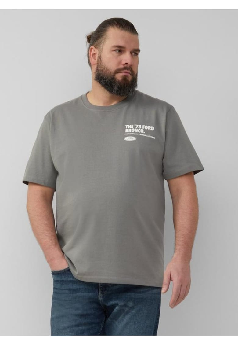 Big Sizes Tricou barbati big sizes cu imprimeu cu logo Ford - decolteu la baza gatului