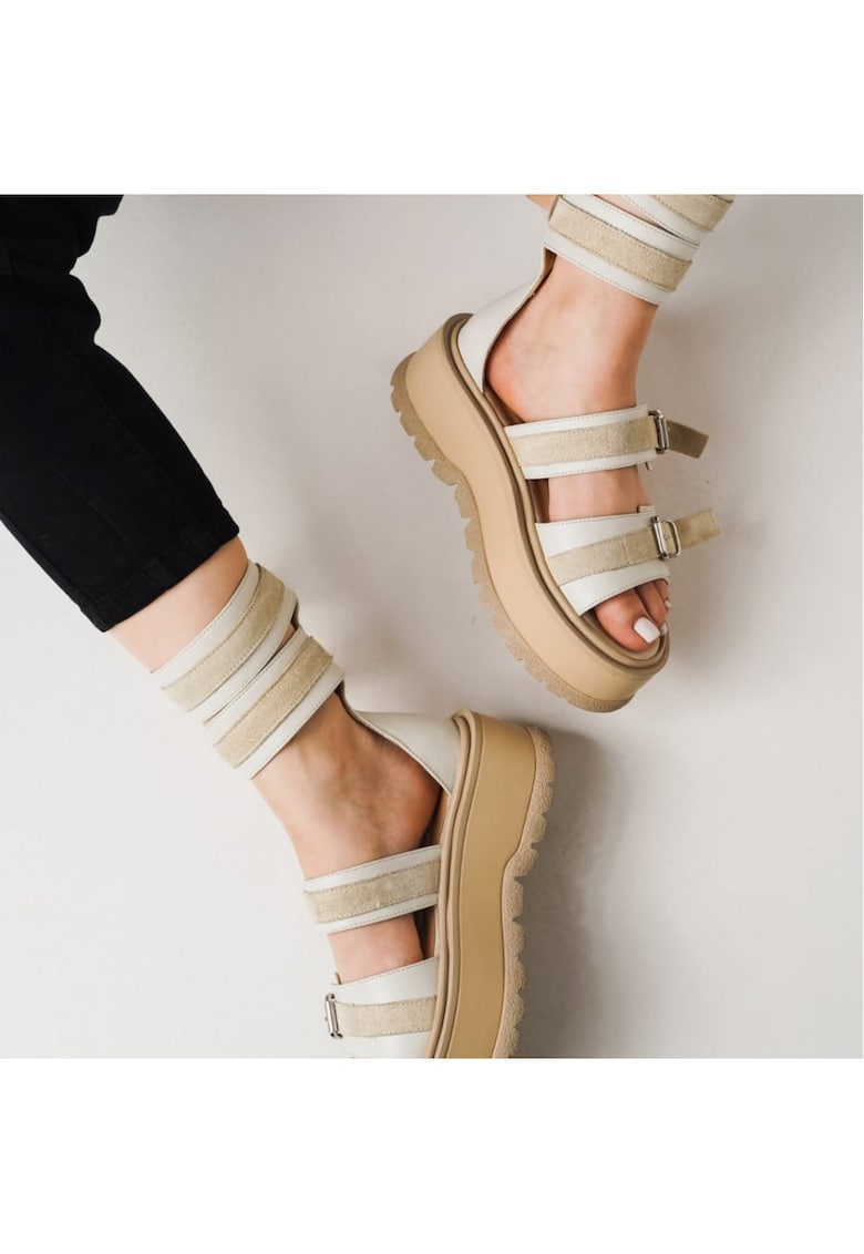 Sandale cu platforma - Baby - Bej -