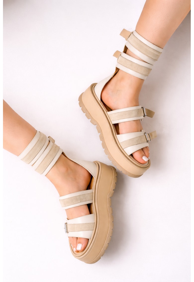 Sandale cu platforma - Baby - Bej -