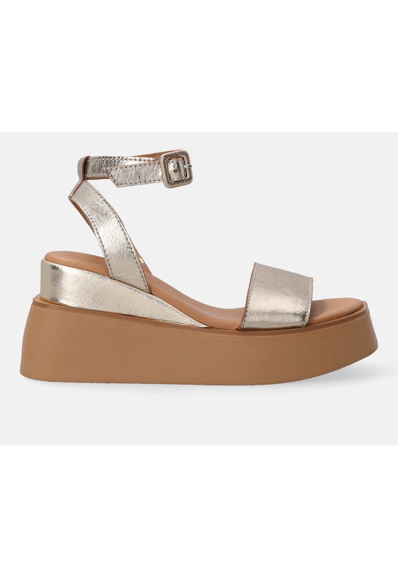 Sandale din piele - cu catarama