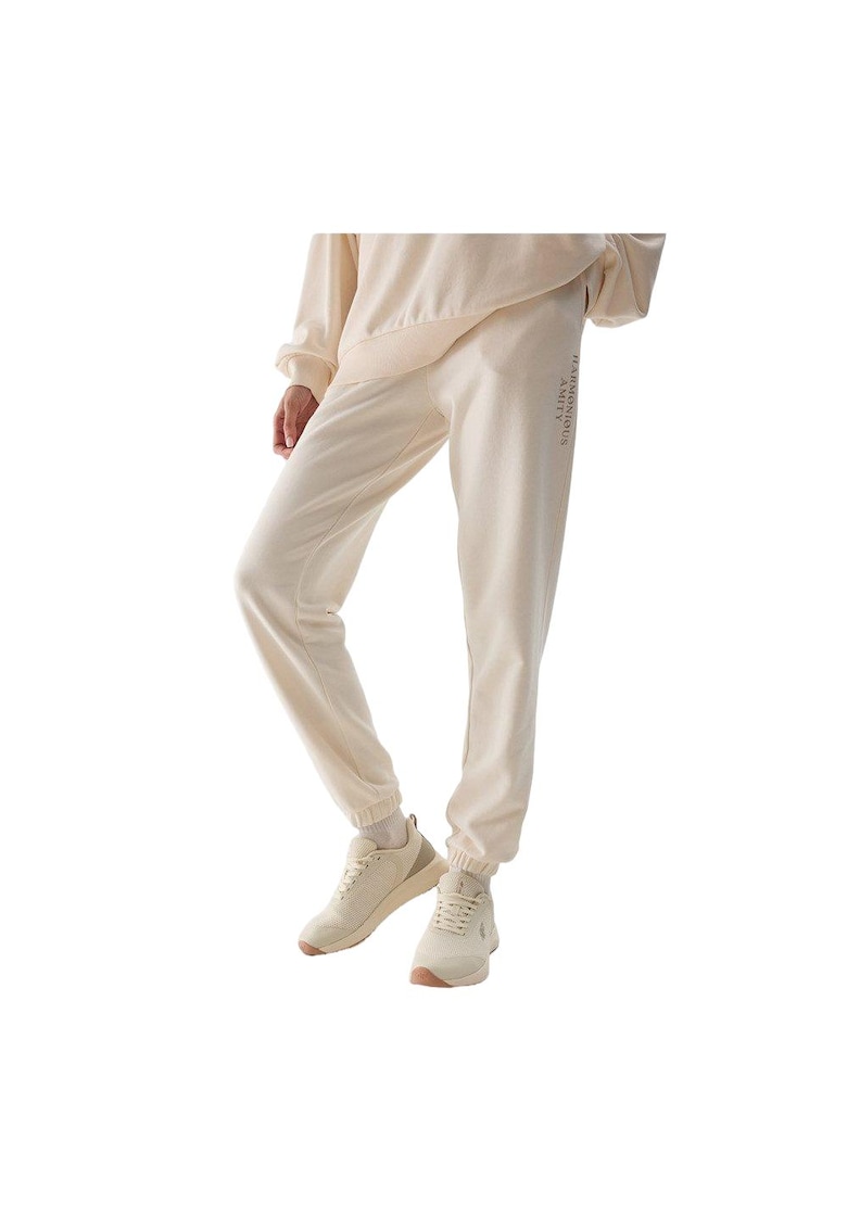Pantaloni dama croiala normala - bumbac/poliester - bej