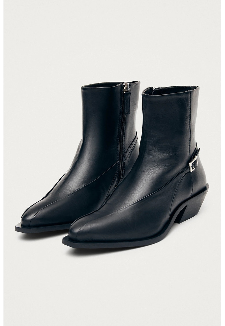 Botine cowboy din piele