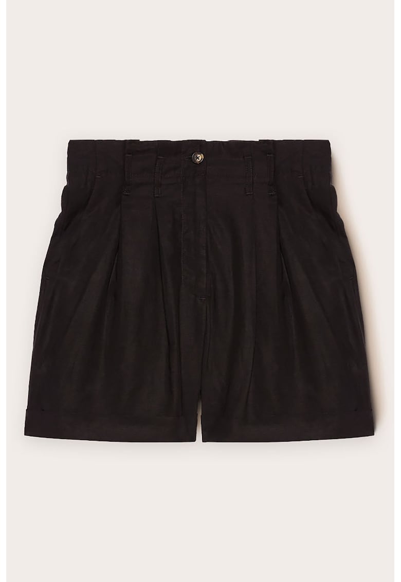 Pantaloni scurti din amestec de lyocell si croiala ampla