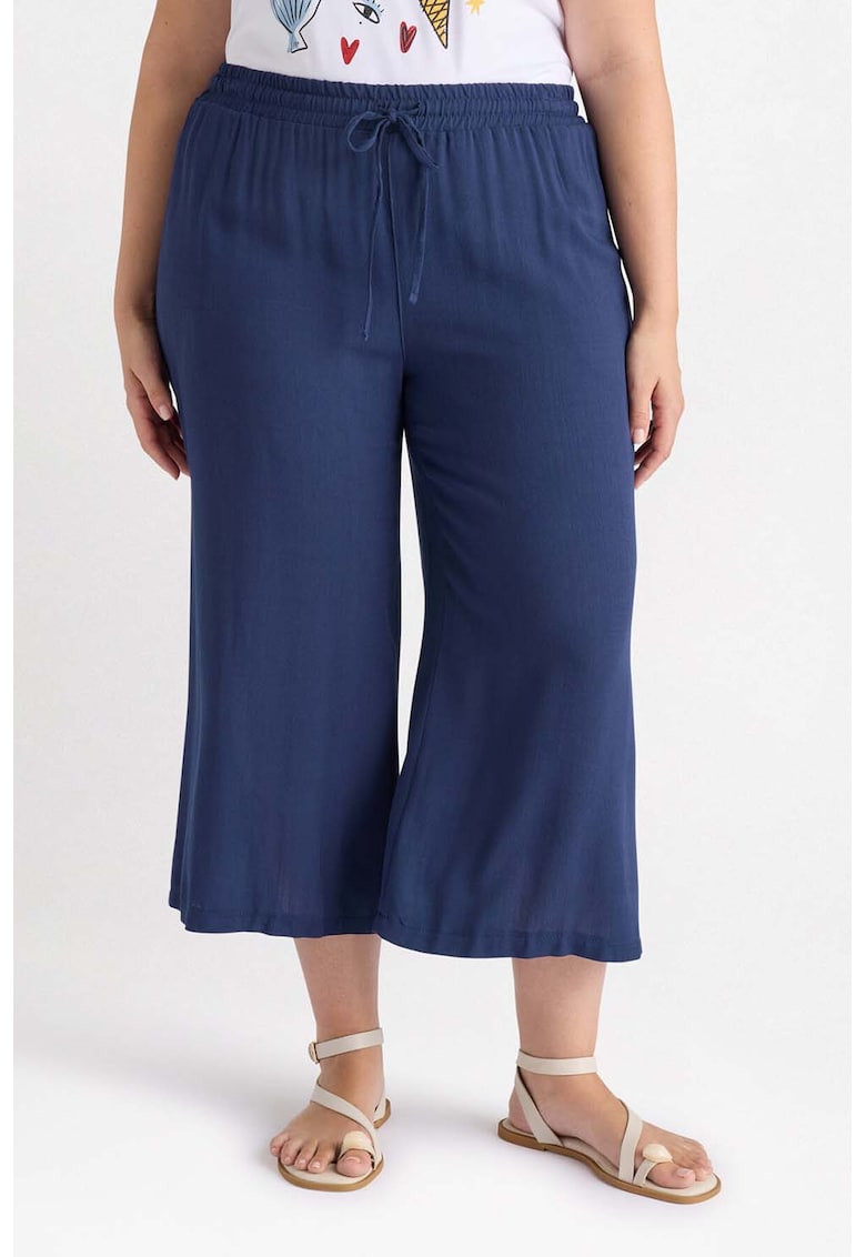 Pantaloni crop cu snur