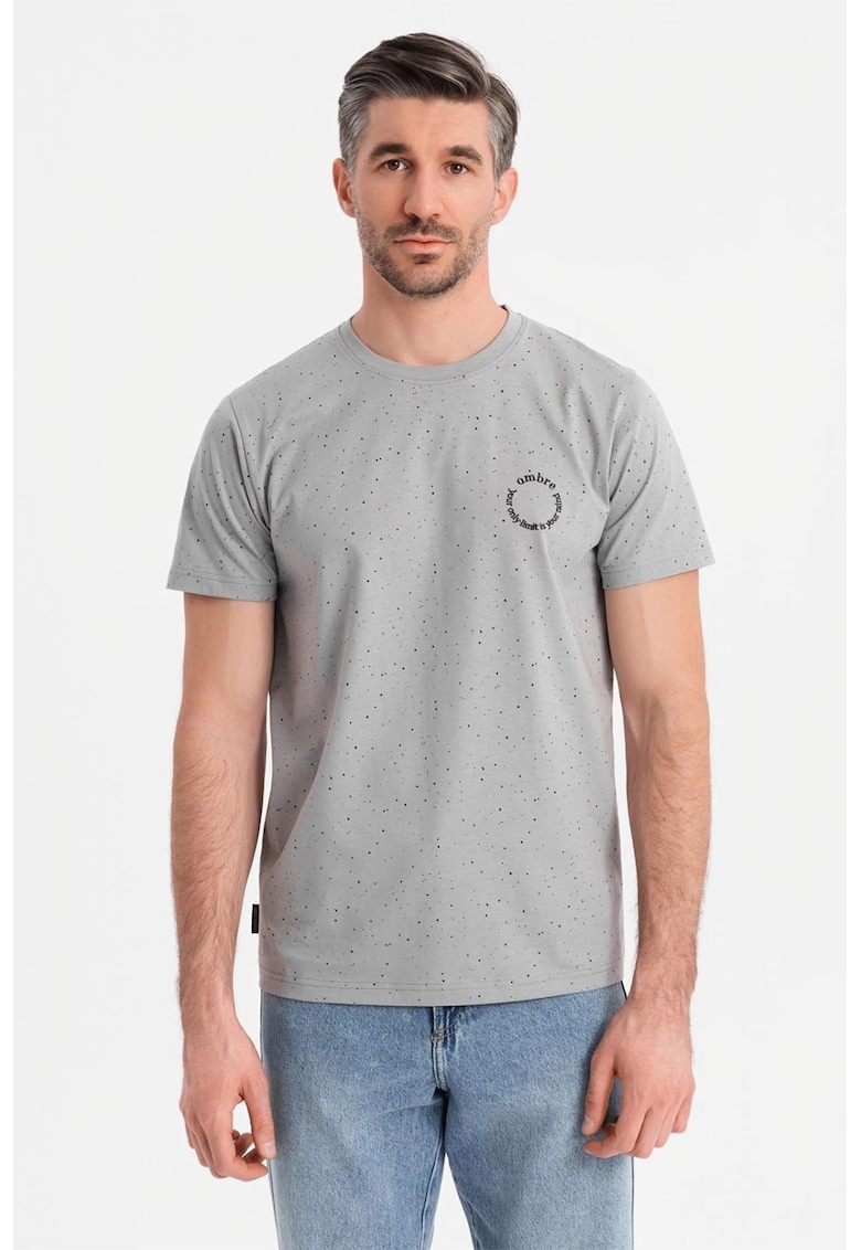 Tricou de bumbac cu pete decorative