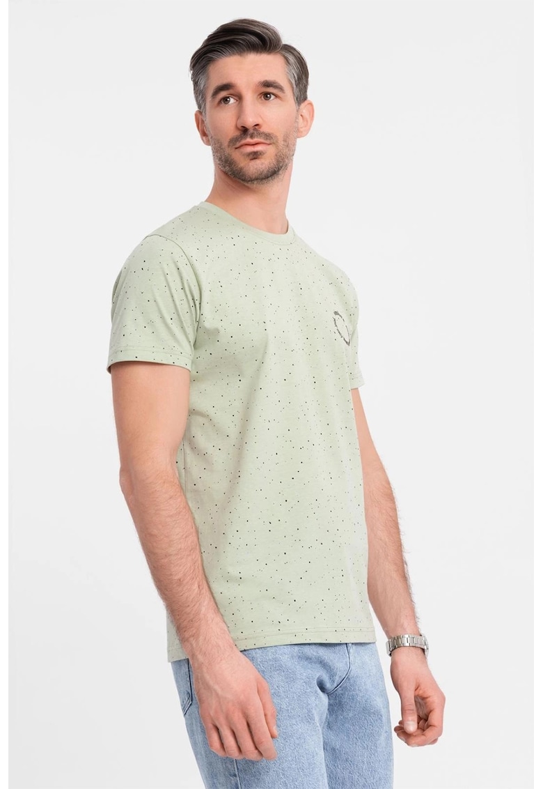 Tricou de bumbac cu pete decorative