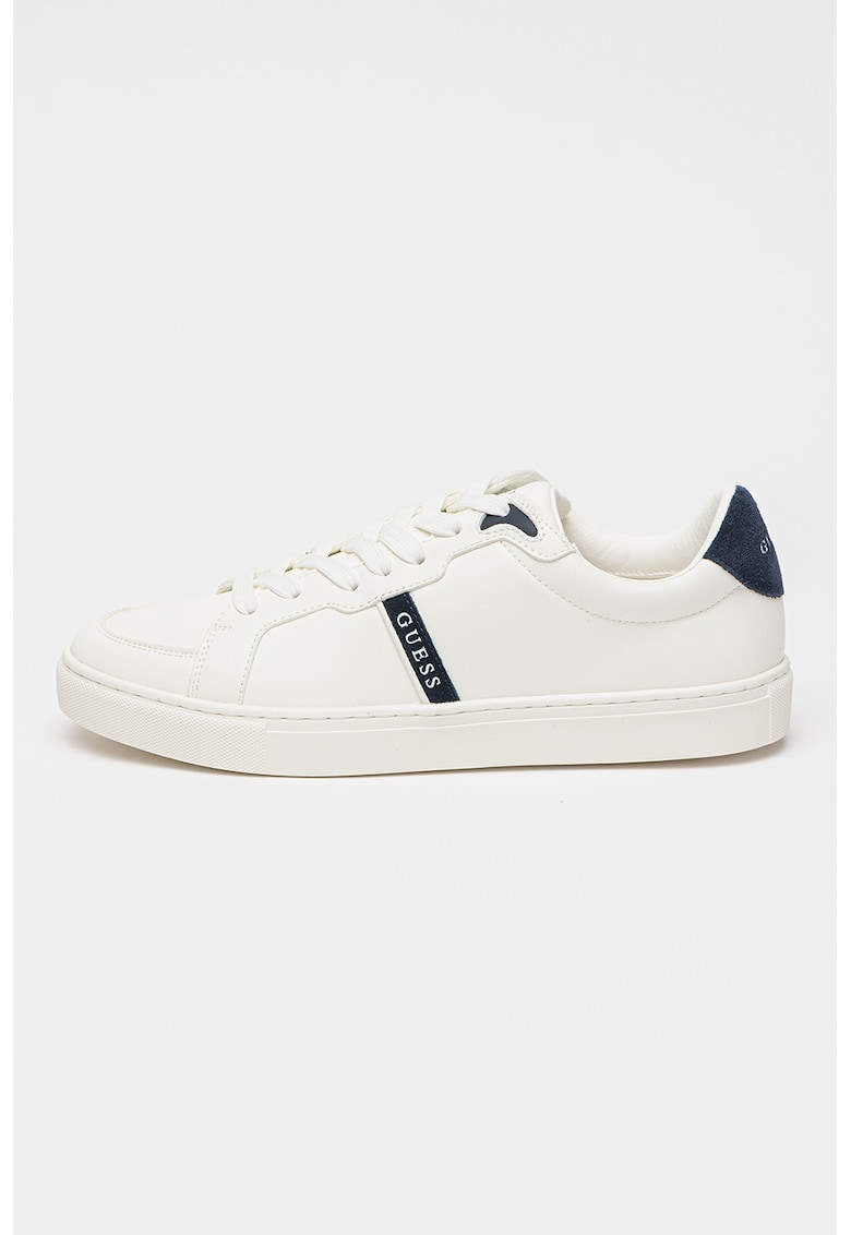 Pantofi sport cu logo - Alb murdar/Bleumarin