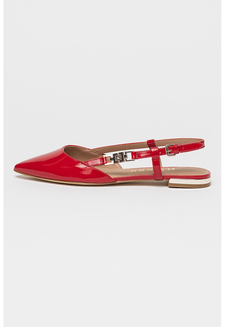 Balerini slingback de piele ecologica cu varf ascutit Balerini slingback de piele ecologica cu varf ascutit